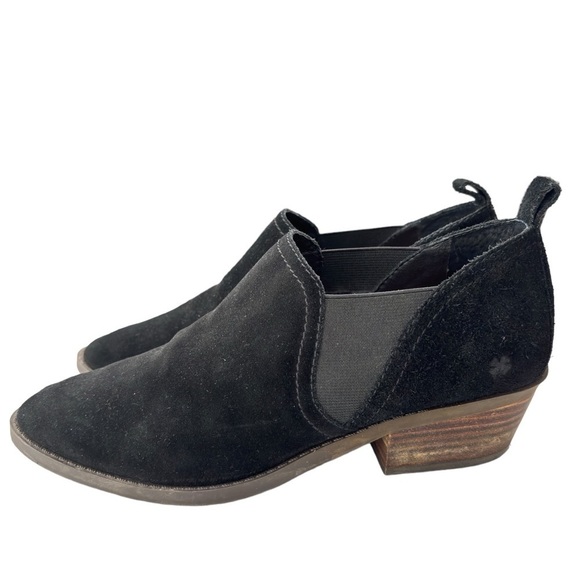 Lucky Brand Fallo Booties Women’s Size 8 M Black Suede Pull On Low Ankle Boot - Picture 5 of 10